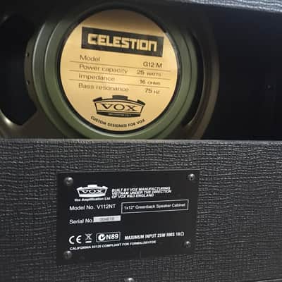 Vox V112NT 1x12 Speaker Cab with Celestion Greenback G12M image 3