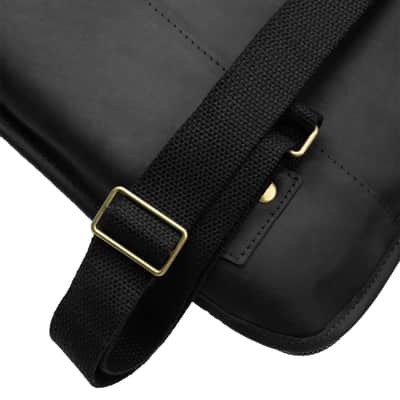 Levy's Solera Premium Leather Electric Guitar Gig Bag - Black image 6