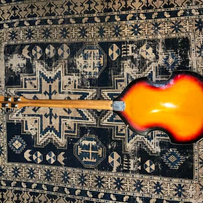 1970s Ventura Violin Bass Japan Sunburst FujiGen Teisco MIJ Hollow Body image 3