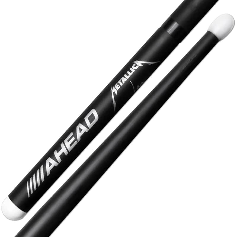 Ahead Lars Ulrich Signature Metal Drum Sticks (Pair) 2010s - Black image 1