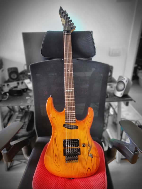 ESP M-II Deluxe Custom 1996 Orange Burst - RARE imagen 1