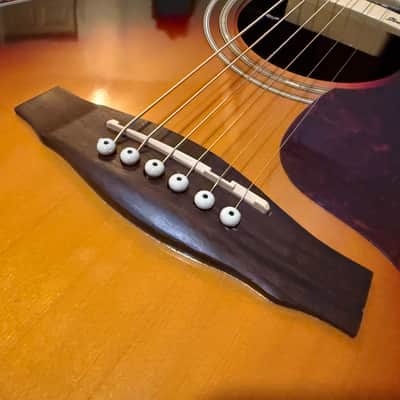 Ibanez SGE220VS Stage Series Dreadnought Acoustic/Electric Guitar 2010s - Vintage Sunburst image 3