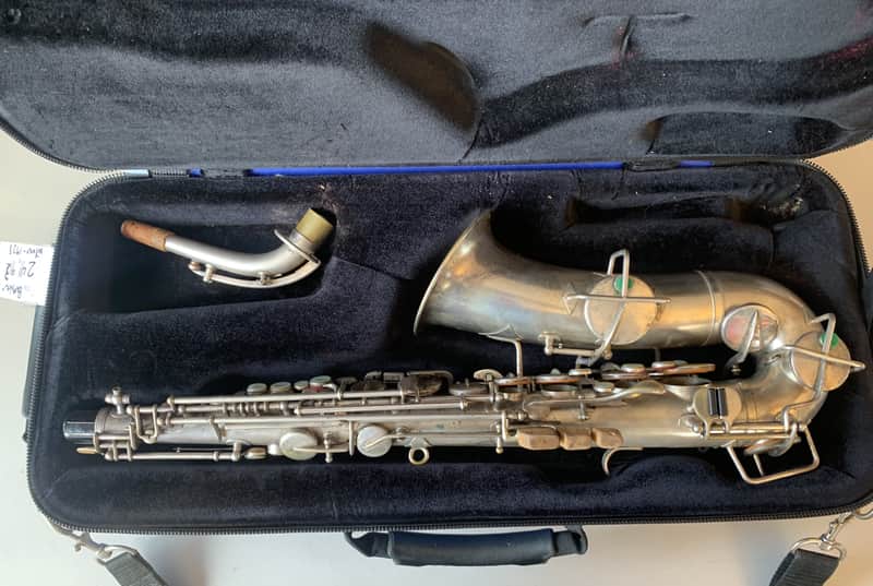 Buescher True Tone alto saxophone from 1928 - silver plated image 1