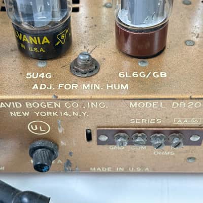 David Bogen DB20 DF 1950s 20-watt Mono Tube Receiver/Amplifier image 12
