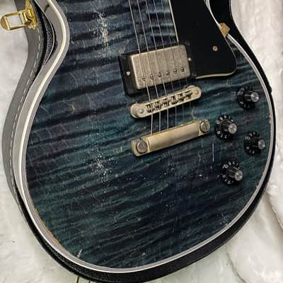 NEW! Gibson Custom Les Paul Custom AAAA Figured Monster Maple Top - Nordic Blue, Heavy Aging - 8.5lbs - G067685 image 8