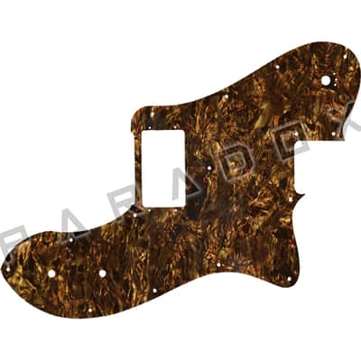 Custom Pickguard For 2023 - 2024 Made in China Squier by Fender Paranormal Esquire Deluxe - Tortoise Brown Pearl/Brown .090"