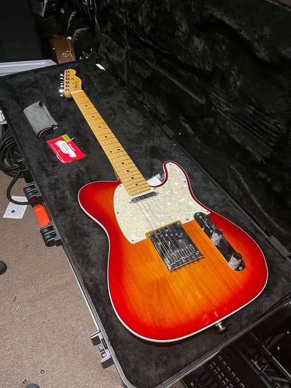 Fender American Deluxe Telecaster Aged Cherry Sunburst Electric Guitar - Used Very Good image 1
