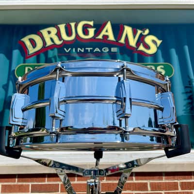 1960s Ludwig LM400 Supraphonic 5x14 Snare Drum Chrome image 7