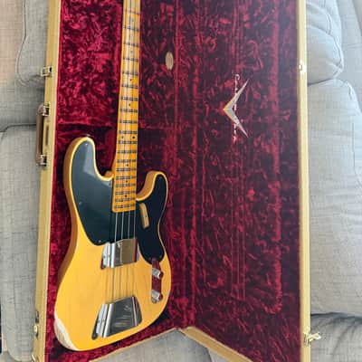 Fender CS Limited Edition 51 Precision Bass 2021 - Nocaster Blonde aged image 2