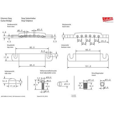 Schaller Stop Tailpiece Black 12050400 image 2