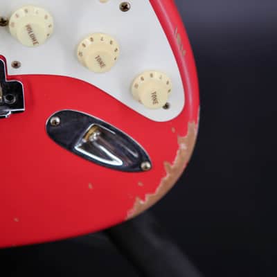 Fender Custom Shop '57 Reissue Stratocaster Relic Aged Fiesta Red image 11