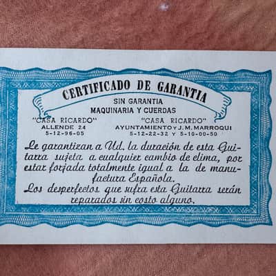 Casa Ricardo Guitarra tipo Valencia 1975 -Vintage- Good Condition image 20