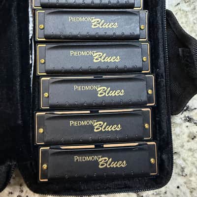 Hohner HH-PBH7 Case of Piedmont Blues - 7 Harmonicas with Case 2010s - Standard image 4