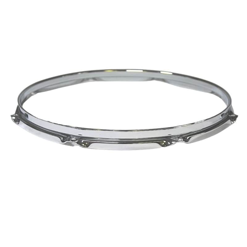 14"8 lug triple flange chrome drum hoop . All sizes, colors & lug patterns available from 6" to 20" diameter image 1