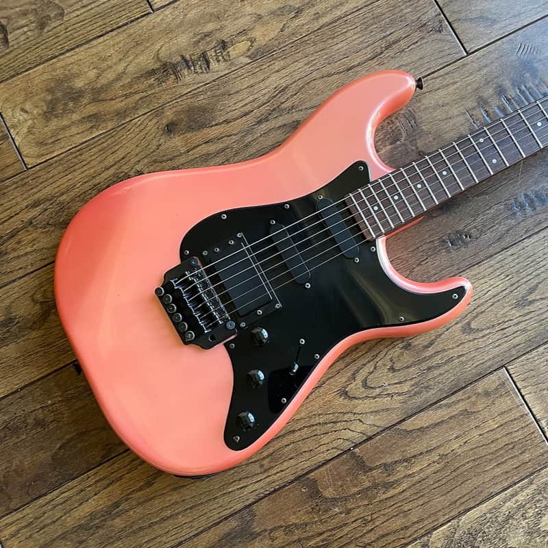 1980s Fresher HSS Stratocaster Electric Guitar Shell Pink Floyd Rose MIJ Japan image 1