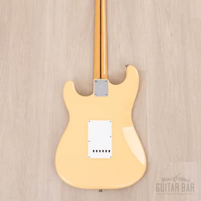 2001 Fender Yngwie Malmsteen Stratocaster ST71-140YM Yellow White, Near-Mint w/ Tweed Case & Hangtag, Japan image 3