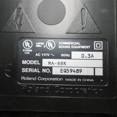Roland MA-8BK Stereo Micro Monitor 1996 - Black image 4