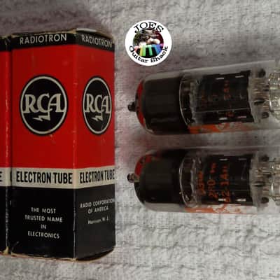 1962 RCA 6829 12AT7 6201 E180CC USA Extra Long Black Ribbed Plate Super Strong Match Pair Tubes 6950/7000 of 6700 = 105% Best Sounding 6829 & Extremely Rare! #55 image 5