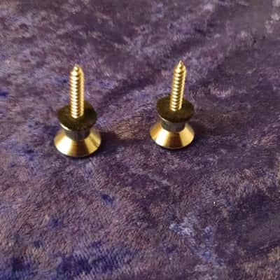 1980s Jim Dunlop strap buttons Chrome w/pads image 2