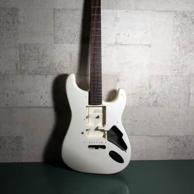Tokai MAT Strat Husk M Series Late 80's White Glass Fiber Neck Body image 1