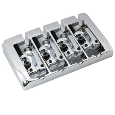 19mm String Spacing Locking Saddles Hard Zinc 4-String Bass Bridge image 5