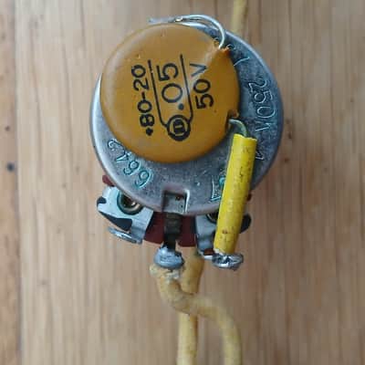 1966 Fender Precision Bass Wiring Harness P Bass 1966 Pots Capacitor Jack output image 4
