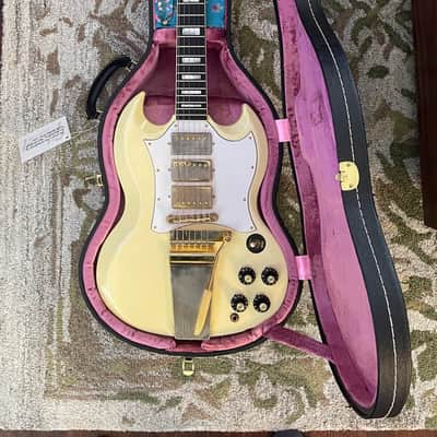 Gibson Custom Shop Jimi Hendrix Signature '67 SG Custom Reissue 2020 - 2021 - Aged Polaris White image 1