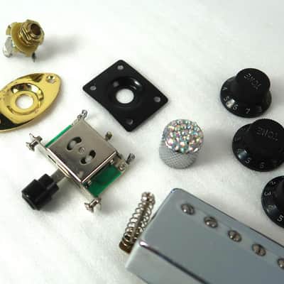 Parts Bin Blowout Chrome Humbucker / Knobs / Switch / Plates / Out Jack Read Me image 4