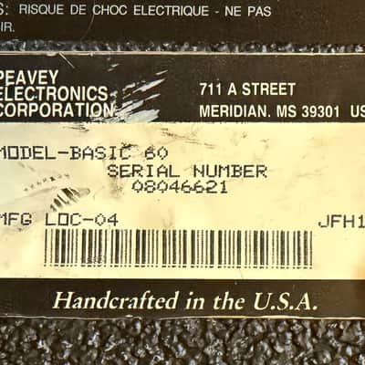 Vintage 1990s Peavey Basic 60 Bass Guitar Amplifier Combo Amp 60W image 6