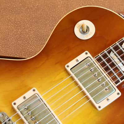 2008 Gibson Custom Shop Les Paul R8 1958 Historic Reissue Electric Guitar Iced Tea Burst + HSC COA image 3