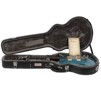 Eastman 2022 Romeo LA Semi-Hollow Electric Guitar with Case - Celestine Blue - Used image 10
