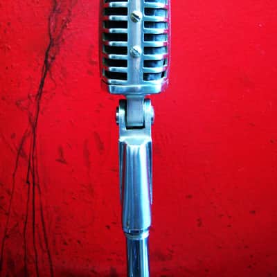 Vintage 1960's Claricon 38-503 dynamic microphone High Z Satin Chrome w cable image 8