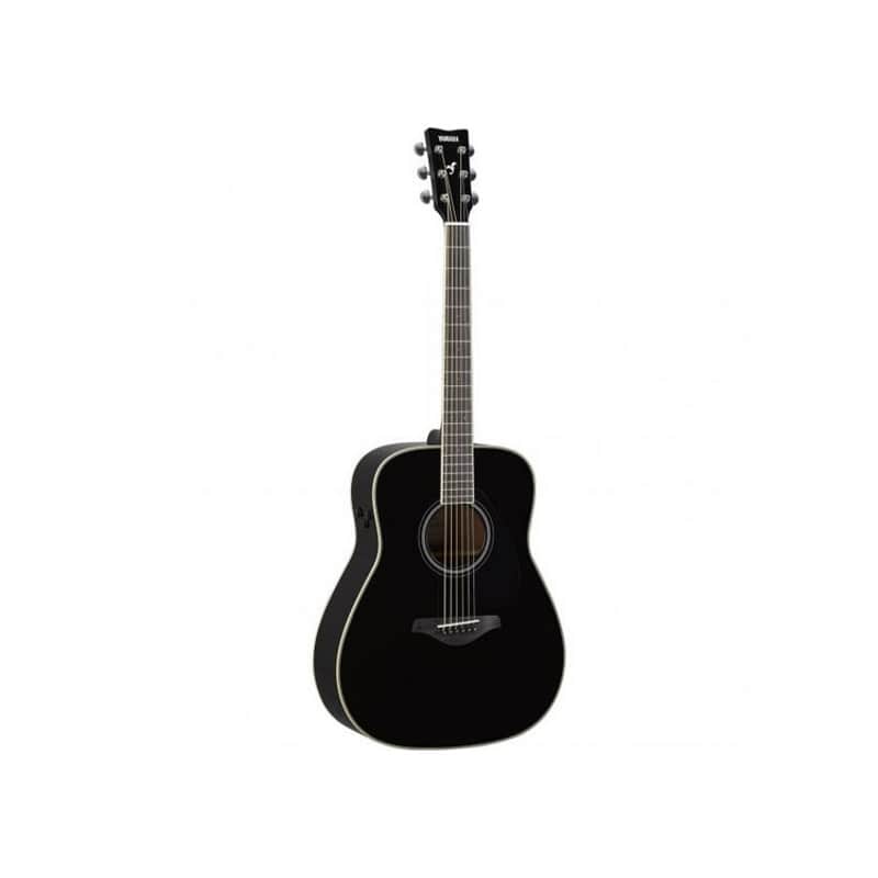 Yamaha FG-TA TransAcoustic Dreadnought 2010s - Black image 1