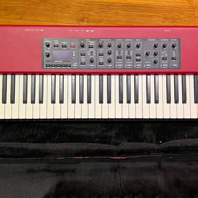 Nord Piano 3 Keyboard Hammer Weighted Action Keys Digital Piano 2018 - Red + Padded Soft Case w Wheels + Sustain Pedal image 15