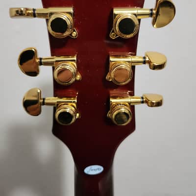 Firefly   FFLPS White Burst UPGRADED w Locking Tuners and gold metal PU Rings image 16
