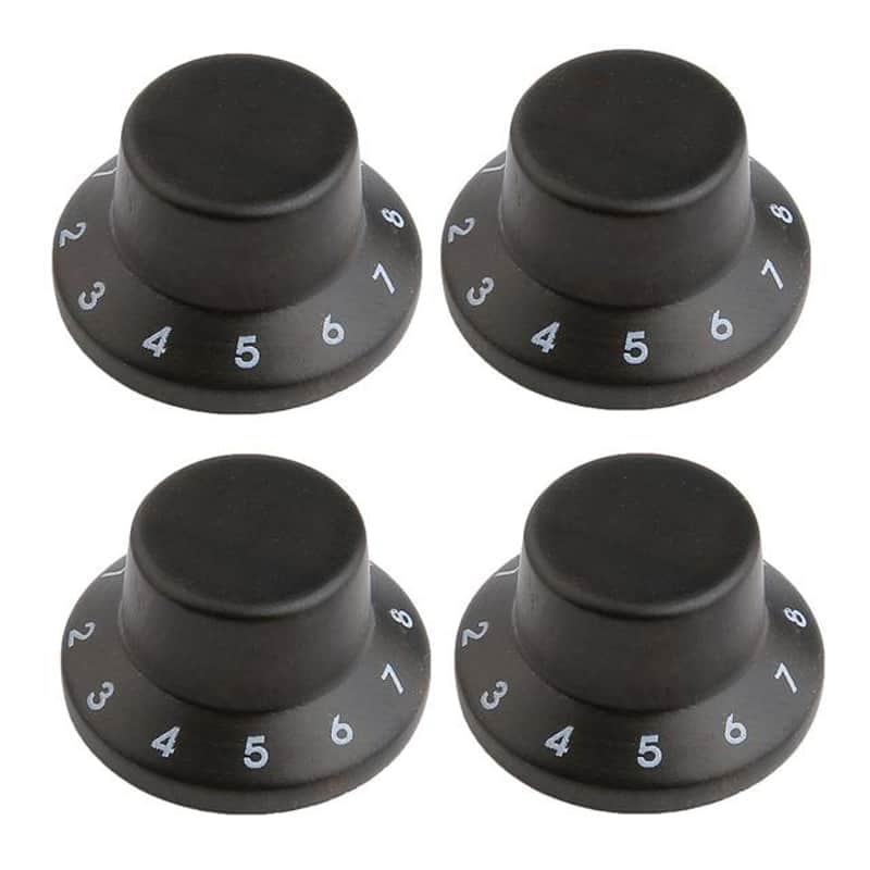 Wood Knobs LP/Strat Style Bell Knobs-4 pcs Rose Wood image 1