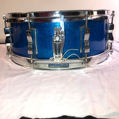Ludwig Jazz Festival 1965 - Blue sparkle snare drum image 3