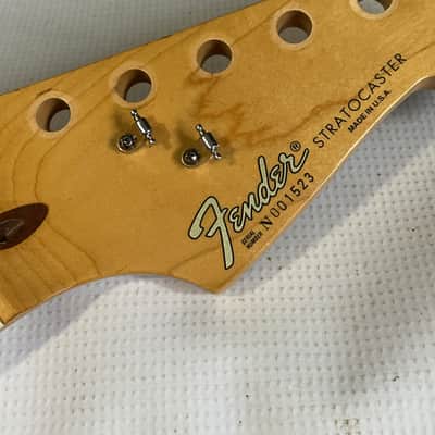 1990 Fender USA American Standard Stratocaster Guitar Neck 22 Fret Maple Board image 5