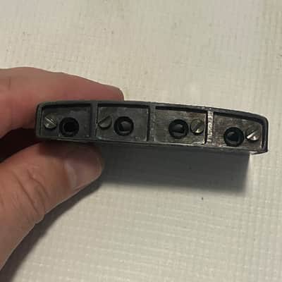 1980s Overseas Kramer 4 String Electric Bass Guitar Black Factory Bridge image 8