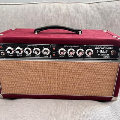 Amplified Nation Ampliphonix & Gain Maroon Suede Cane Front 50-watt MINT! image 1