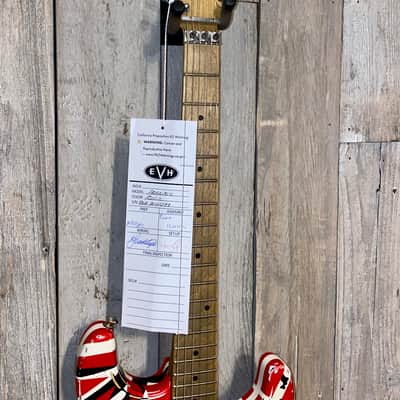 2021 EVH Striped Series Frankie Red / White / Black Stripes Relic , In Stock Best Deal on the Planet image 6