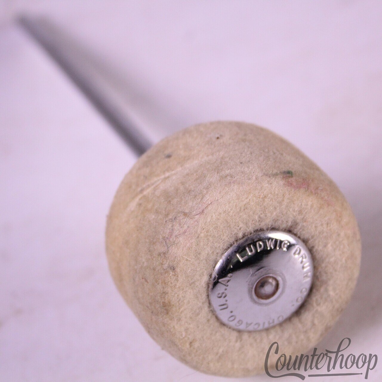 Ludwig Bass Drum Pedal Beater 1/4" x 6 1/4" - Felt, Chrome Classic Vintage 60s* — main photograph