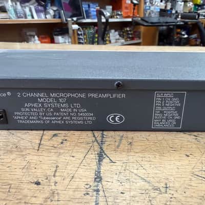 Used Aphex Tubessence Model 107 2-Channel Thermionic Microphone Preamplifier Mic Preamp with Original AC Adaptor image 11