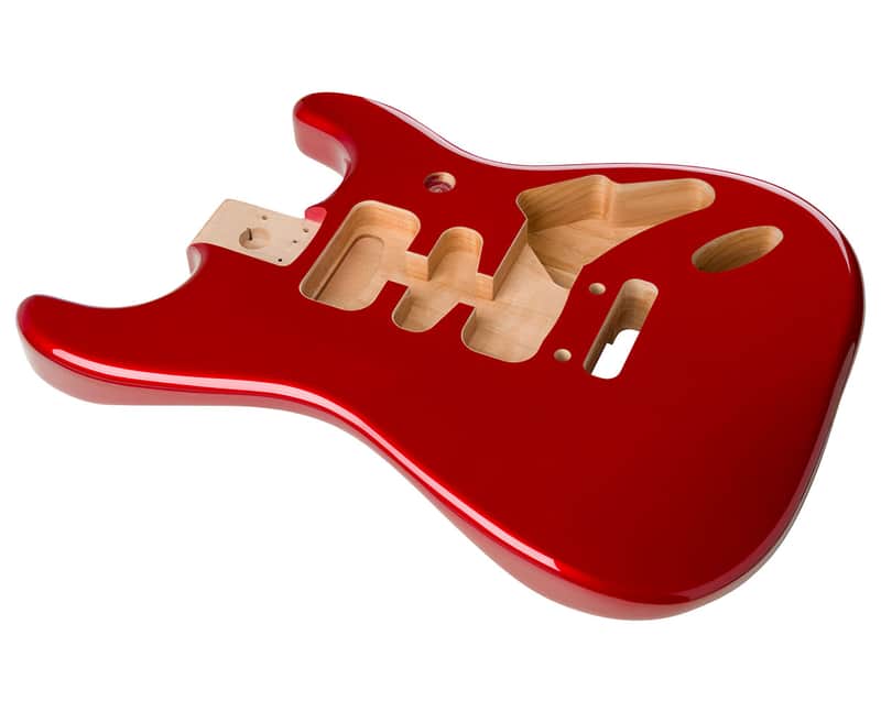 Used Fender Deluxe Series Stratocaster HSH Alder Body - Candy Apple Red image 1