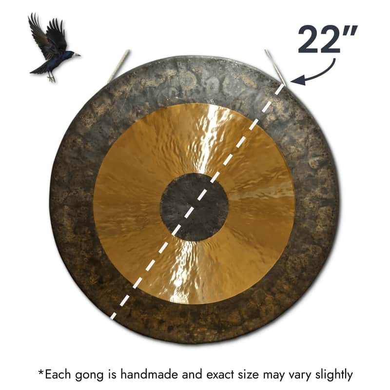 22" (B2-5) Chau Gong by Raven Sounds, Handmade Traditional Bronze Gong, Free Mallet. image 1