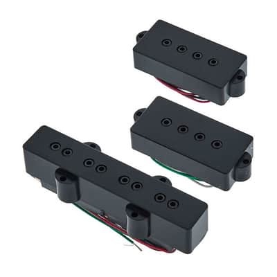 DiMarzio DP126 P+J Neck and Bridge Bass Pickups Set - BLACK image 4