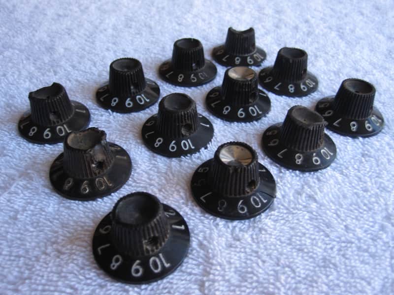 12 blackface Fender amp knobs vintage Deluxe Reverb 1965 1966 1967 1964 twin pro image 1