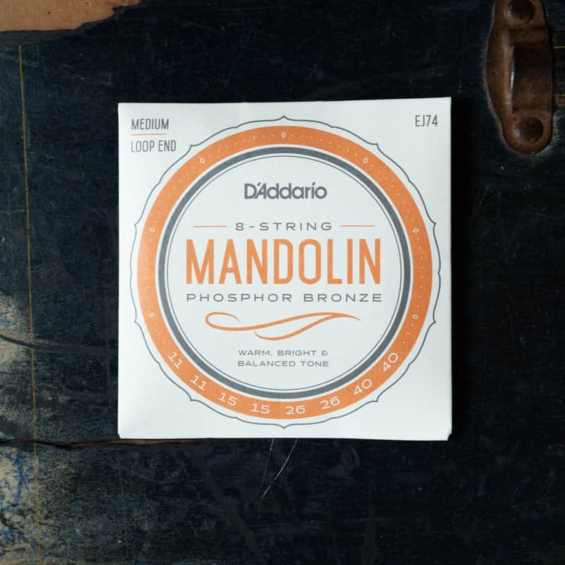 D'Addario EJ74 Phosphor Bronze Mandolin Strings, Medium, 11-40 image 1
