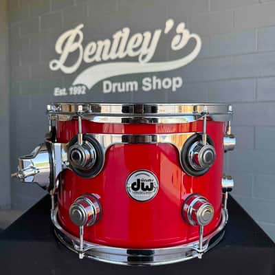 DW Collector's Maple VLT 8x12 Rack Tom in Candy Apple Red Gloss Lacquer with Chrome Hardware (Rm 4) image 1