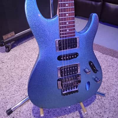 Ibanez S470 Sparkle Blue Custom paint with upgraded middle pickup. image 10